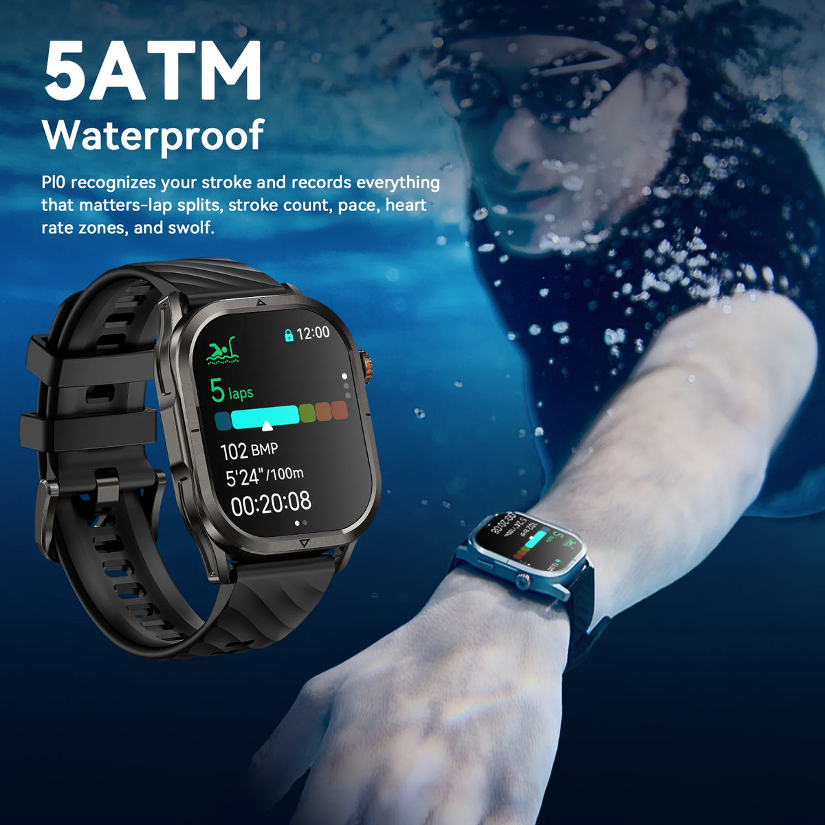 2025 KOSPET Magic P10 GPS Smartwatch for Men Dual Band GNSS AMOLED IP69K