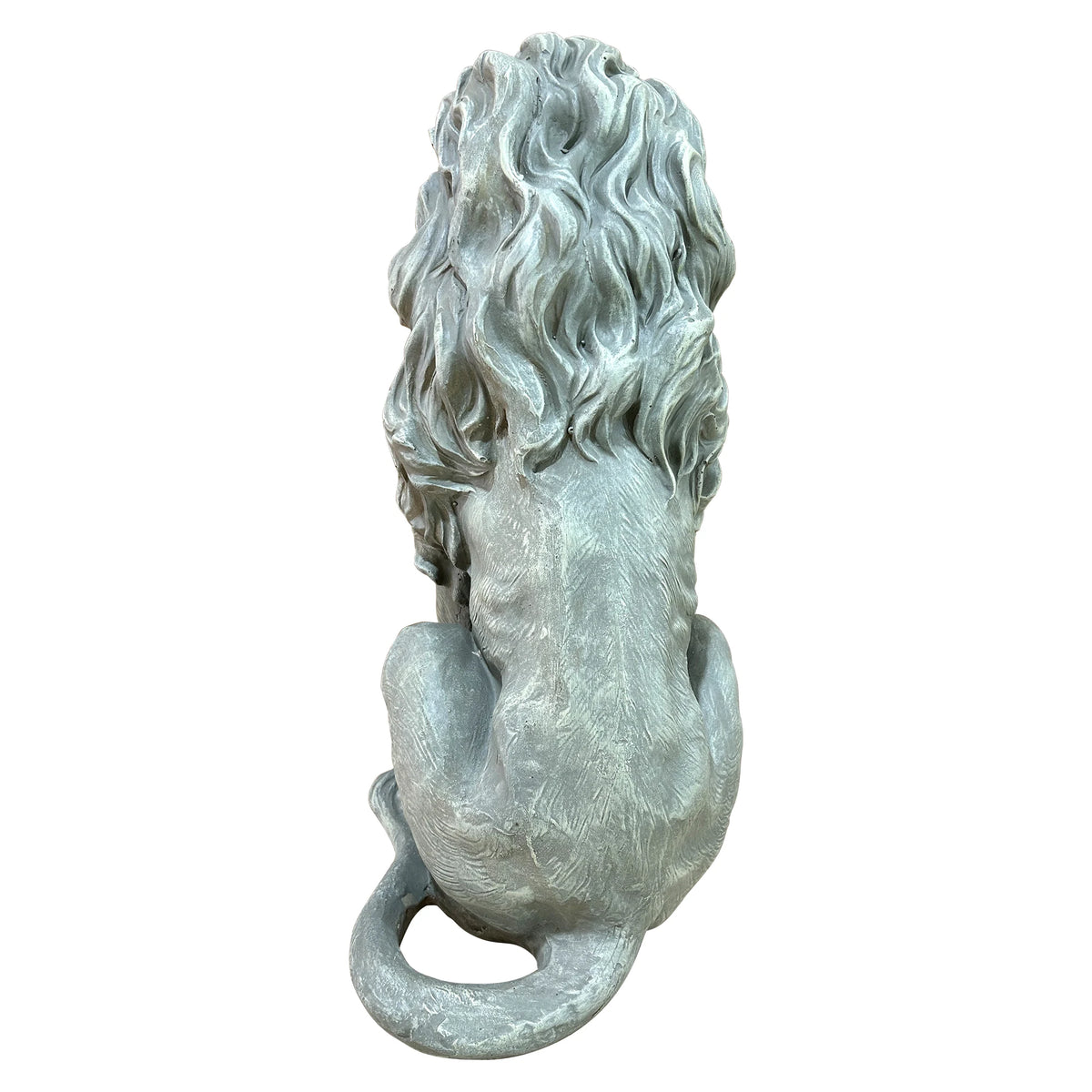 Sitting Lion Statue Outdoor Garden Decor, Weatherproof Magnesium Oxide Lion Sculpture, Freeze Resistant Lawn Ornament for Patio & Yard