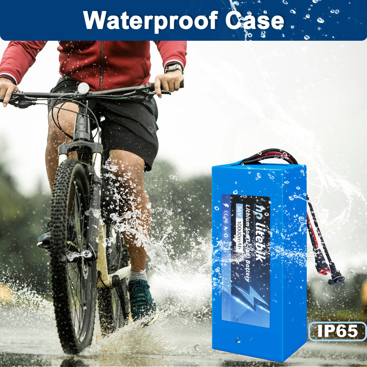 24V 36V 48V Battery, 10Ah/ 14AH/ 16AH/ 20AH Ebike Battery for 200-1200W Electric Bike Bicycle, Scooter and Other Motor