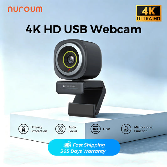 NearStream V08AF 4K USB C Webcam With AI Auto Framing and Autofocus