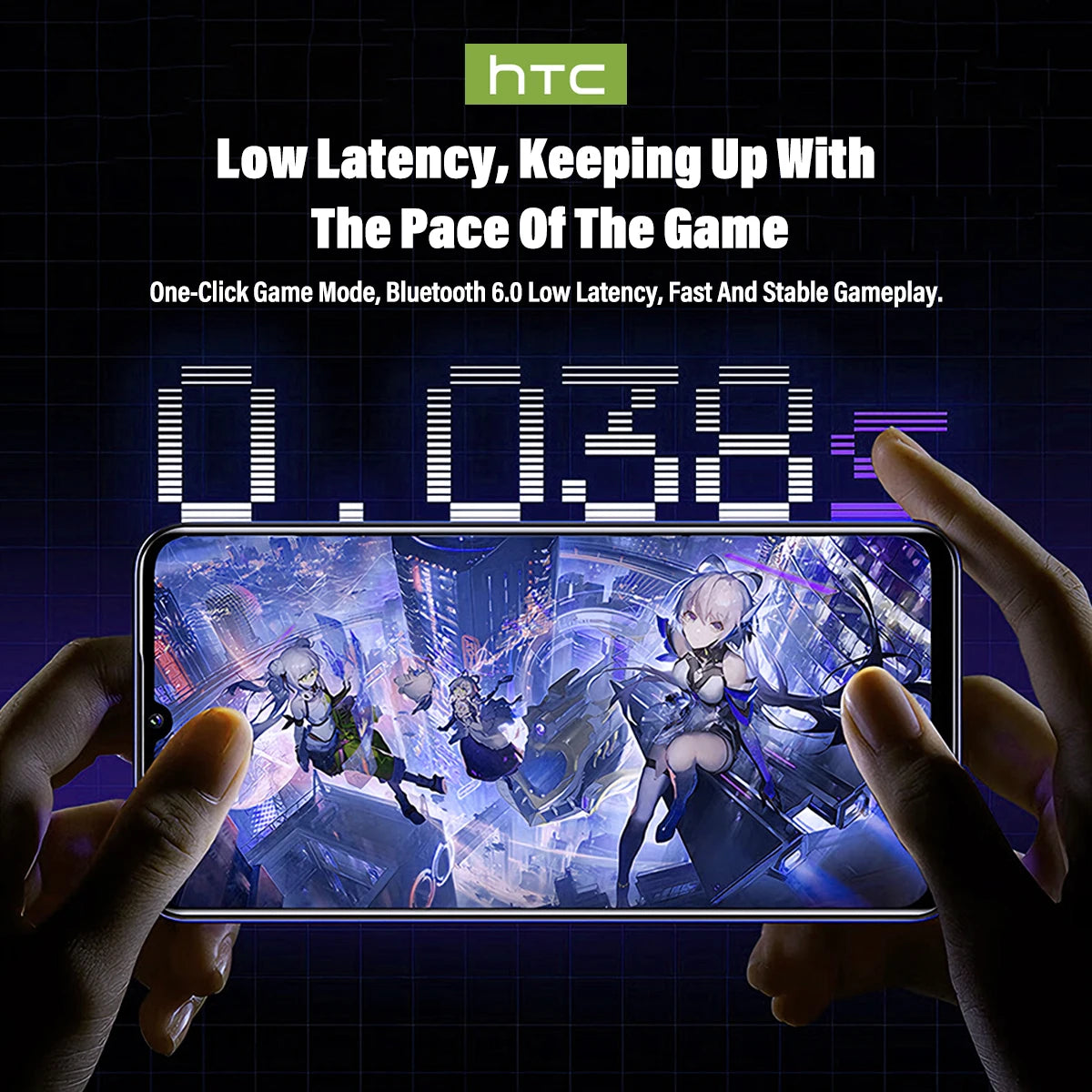 HTC NE70 Wireless Bluetooth Earbuds With AI Translator And 30 Hour Battery Life
