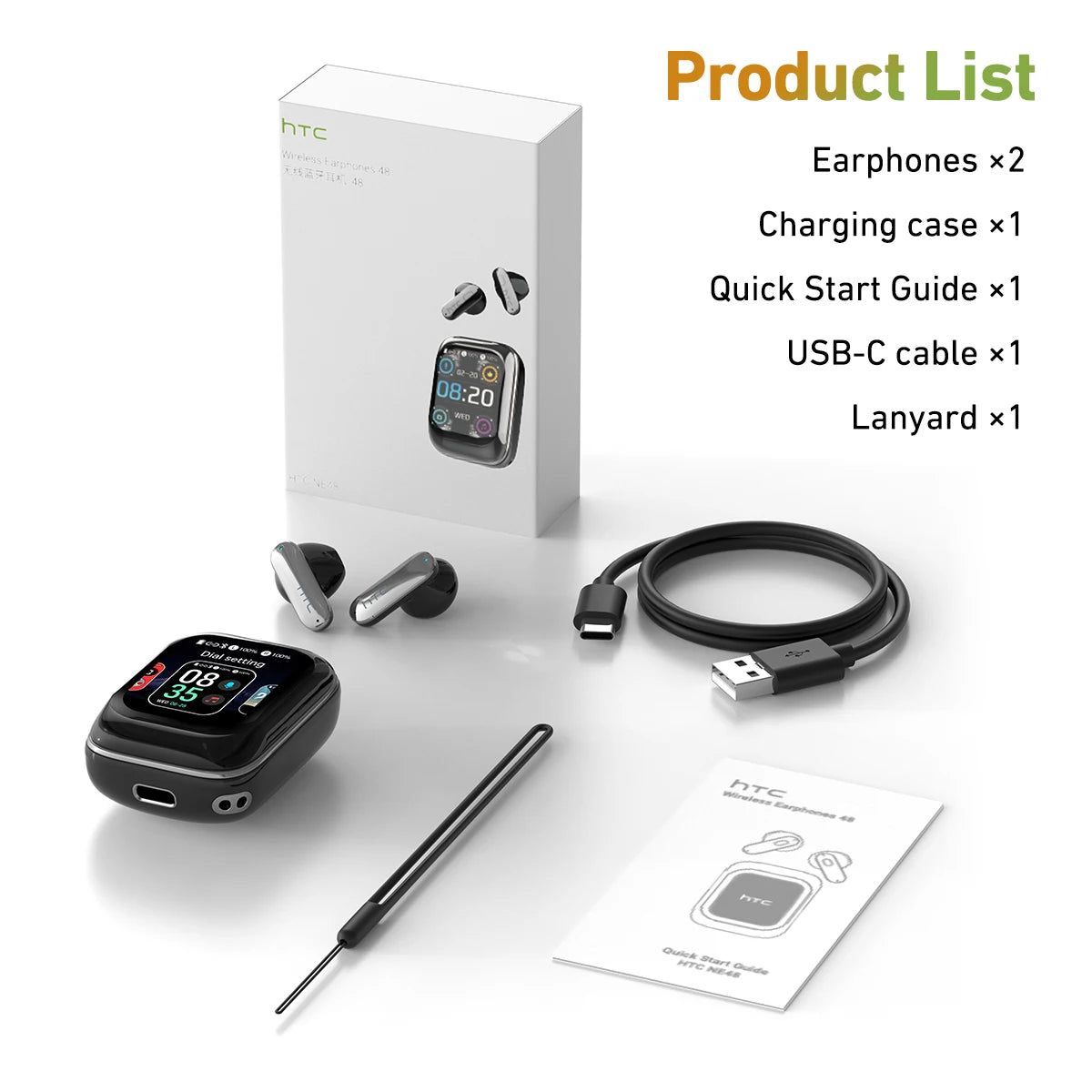 AI Translation Bluetooth Earbuds Sliding Cover 30 Hour Playback Noise Cancelling
