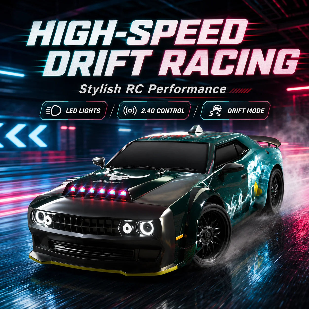 ZNLYRION SG216PRO 4WD RC Drift Car Brushless Racing Toy With LED Lights