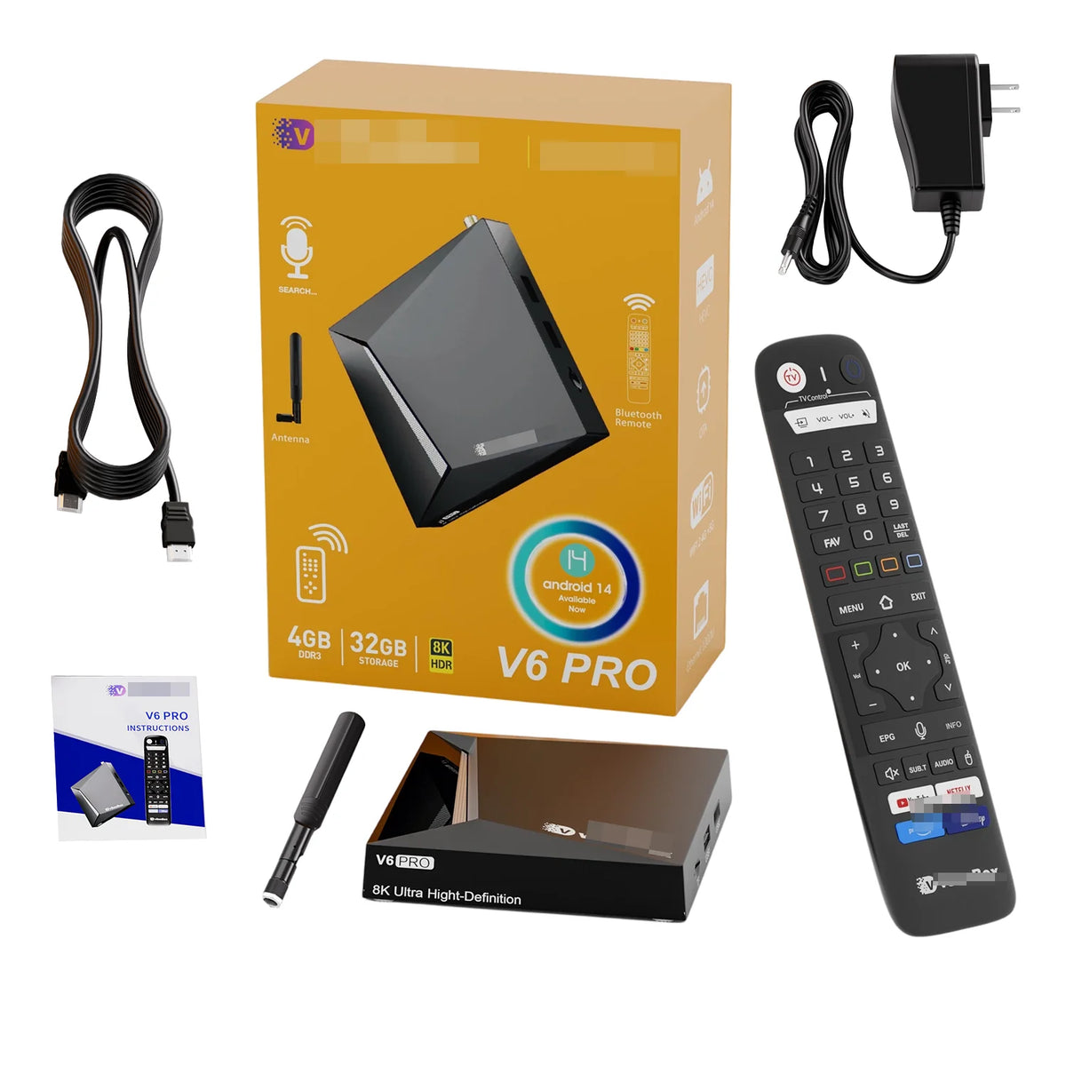 VseeBox V6 Pro Android 14 8K Ultra HD Voice Control TV Box