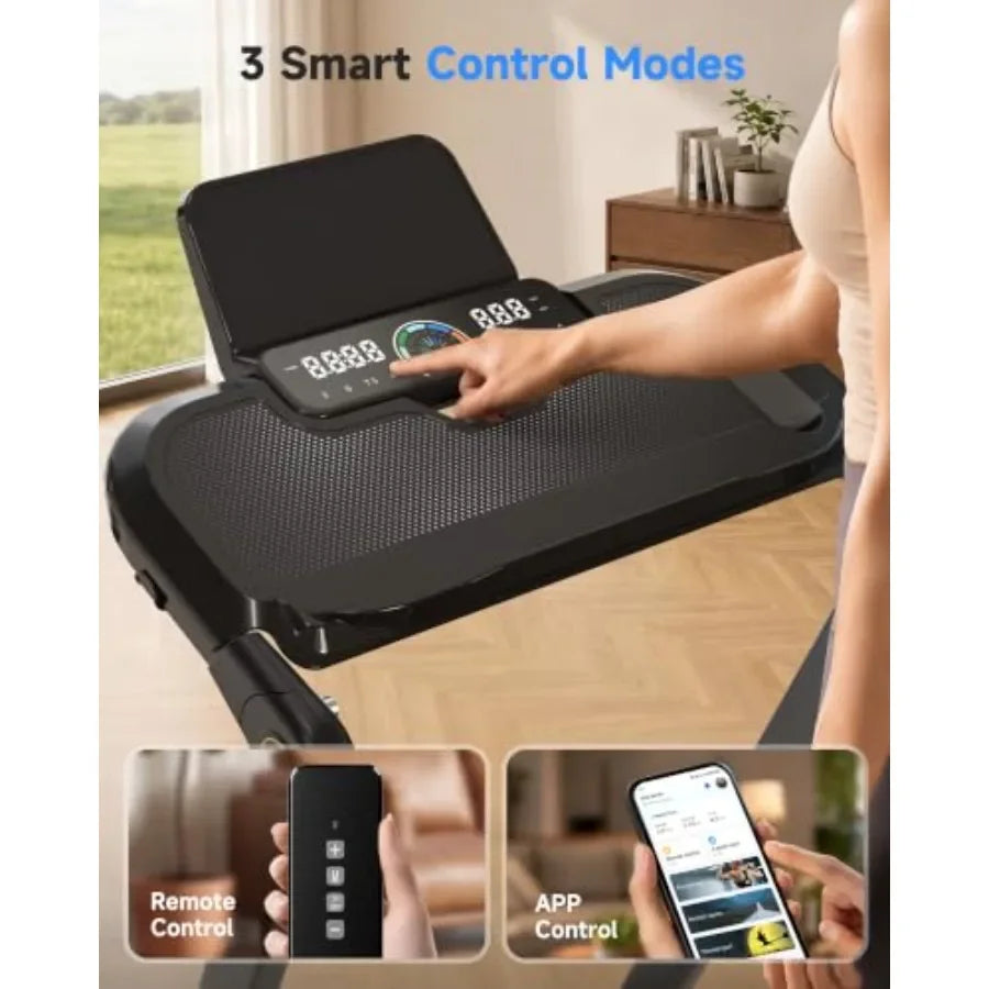 Under Desk Treadmill with 13 Level Incline, Quiet Motor, RGB Lights