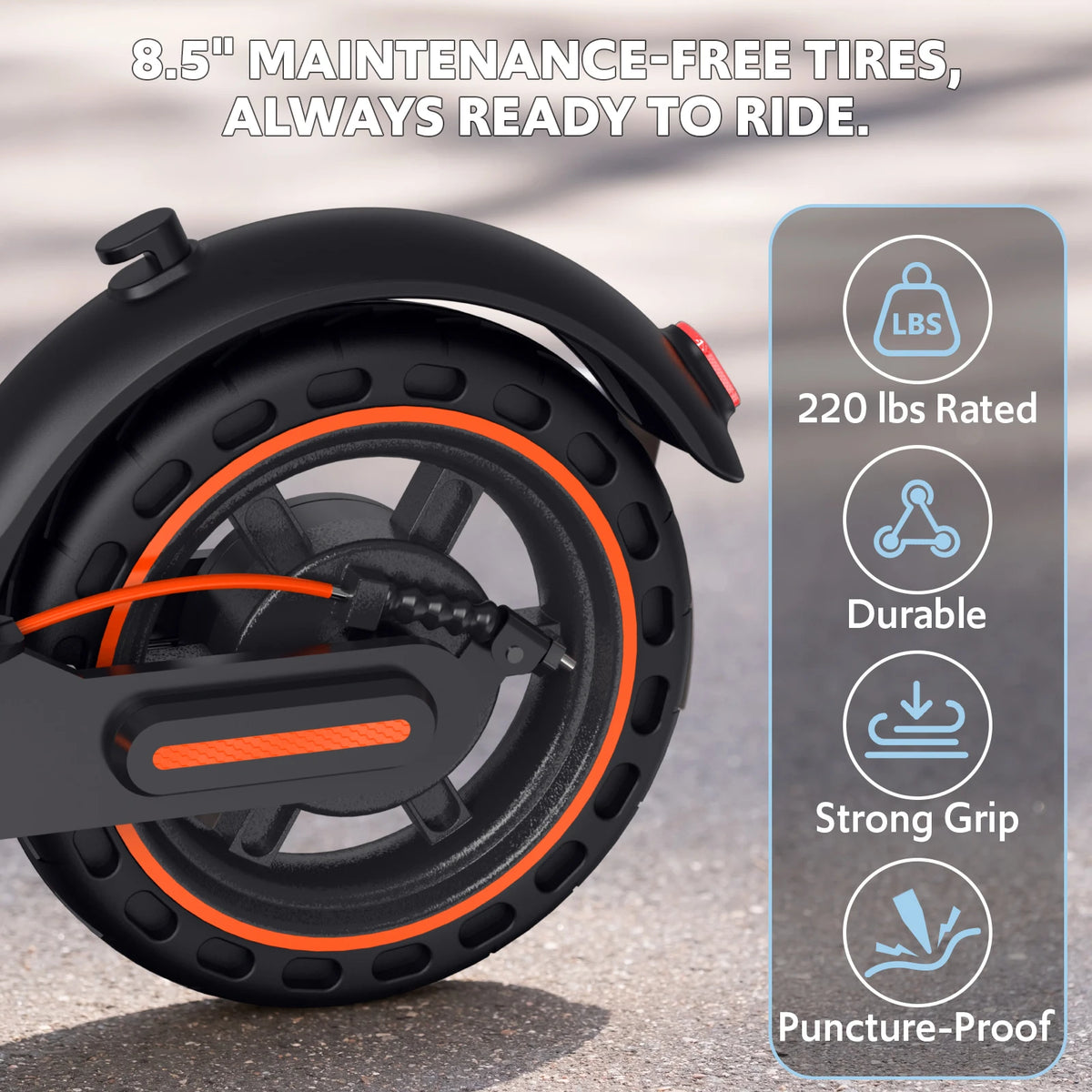 Electric Scooter Adults, 550W Motor, 19 Miles Range 19 MPH, UL Certified Folding E-Scooter for Adults Built-in Side Lights, Front Suspension with App Control
