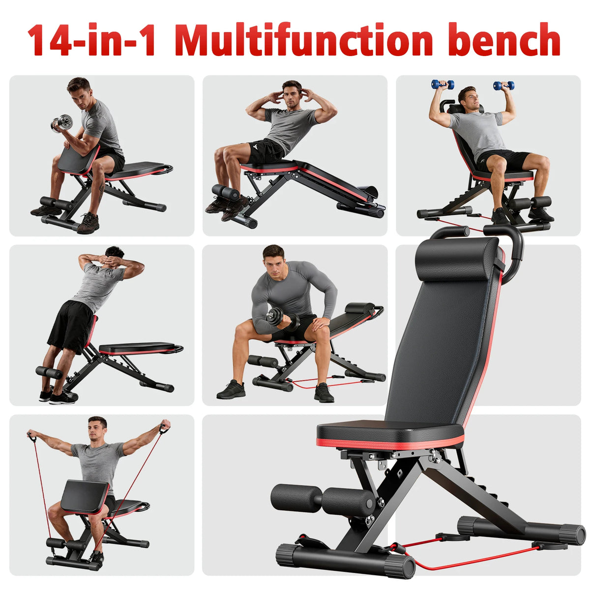 Adjustable Incline Decline Weight Bench for Home Gym Workouts