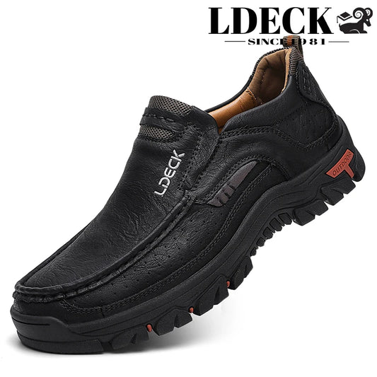Men's Slip On Casual Shoes Loafers Style Black Yellow Brown Low Top Non Slip Lightweight Driving Walking Work Shoes