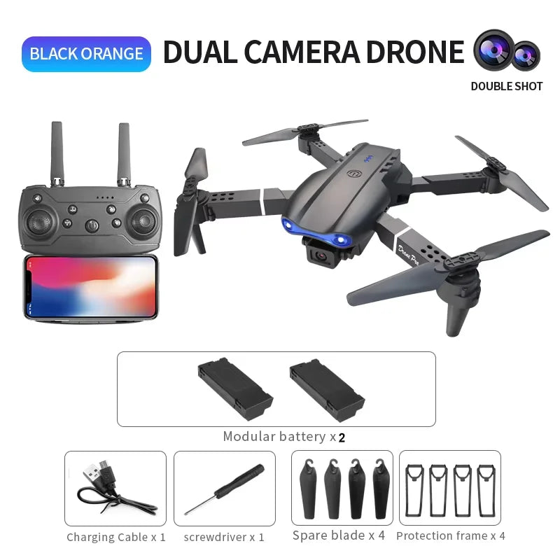 Foldable FPV Drone with Dual Camera, Optical Flow Hover for Beginners