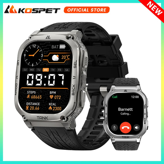 KOSPET Tank M3 AMOLED Smartwatch With Fitness Tracking And Bluetooth AOD