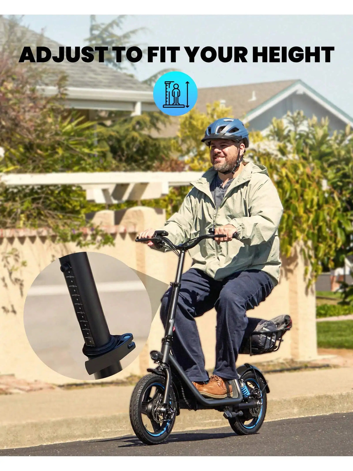 GYROSHOES 650W Adult Electric Scooter With Seat 36V 10.4Ah Battery 25 Miles Range 14 Inch Wheel Foldable E Scooter Dual Suspension UL2272 Certified Commuter E-Scooter With Basket LED Display Dual Disc Brake Load 265lbs