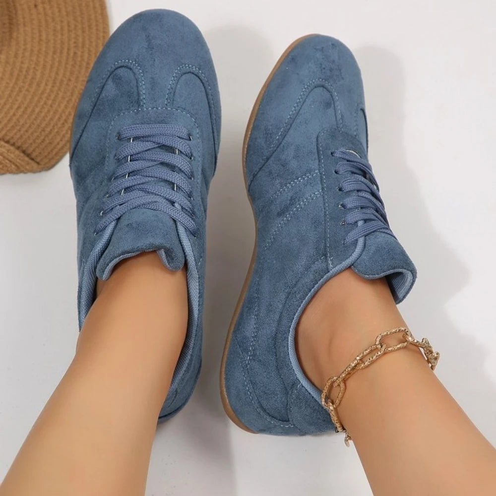 Womens Round Toe Casual Flats Soft Non Slip Walking Shoes