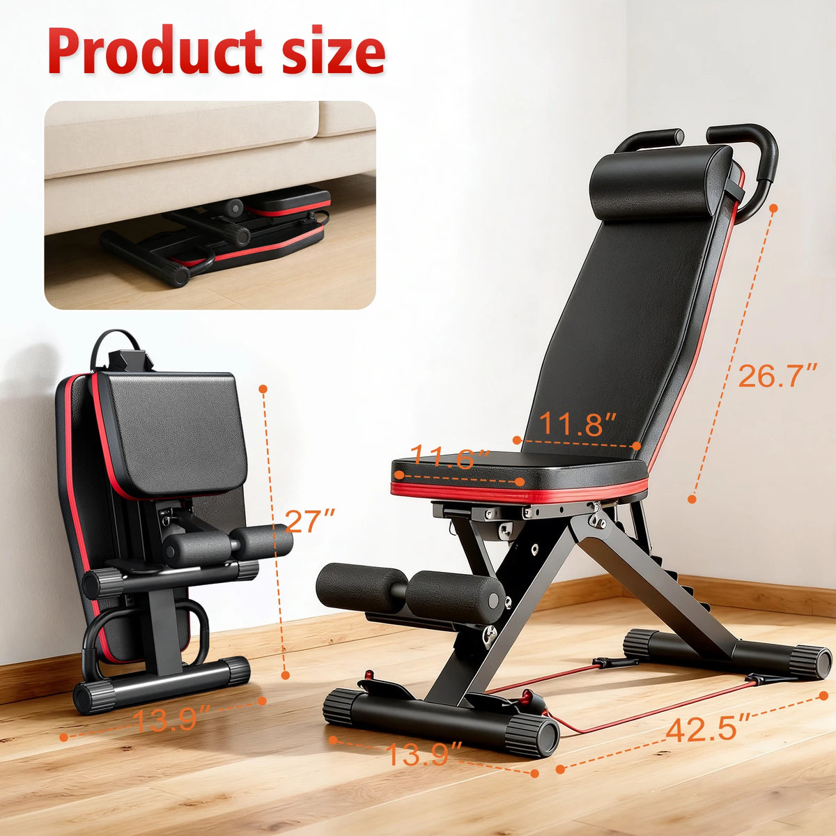 Adjustable Incline Decline Weight Bench for Home Gym Workouts
