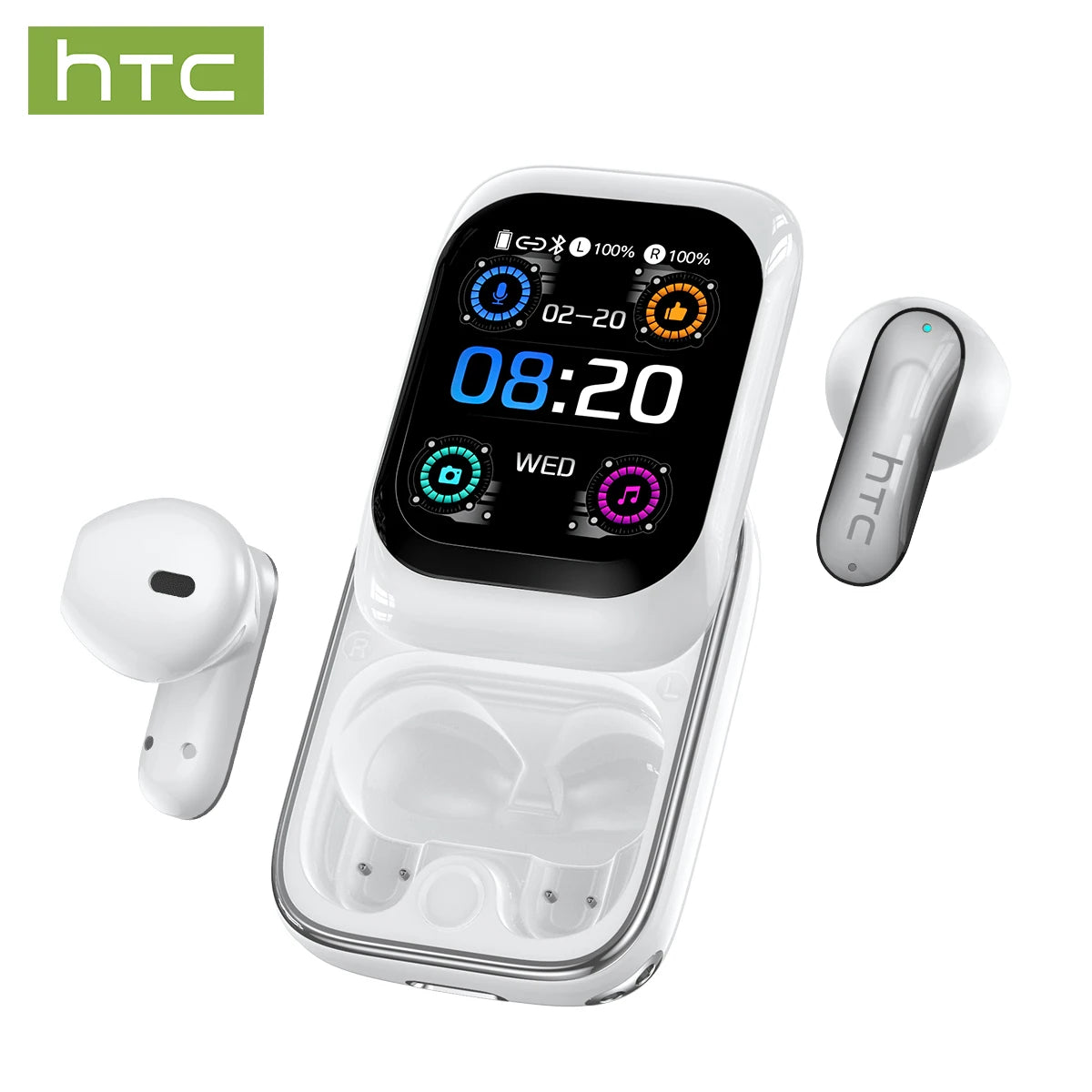 AI Translation Bluetooth Earbuds Sliding Cover 30 Hour Playback Noise Cancelling