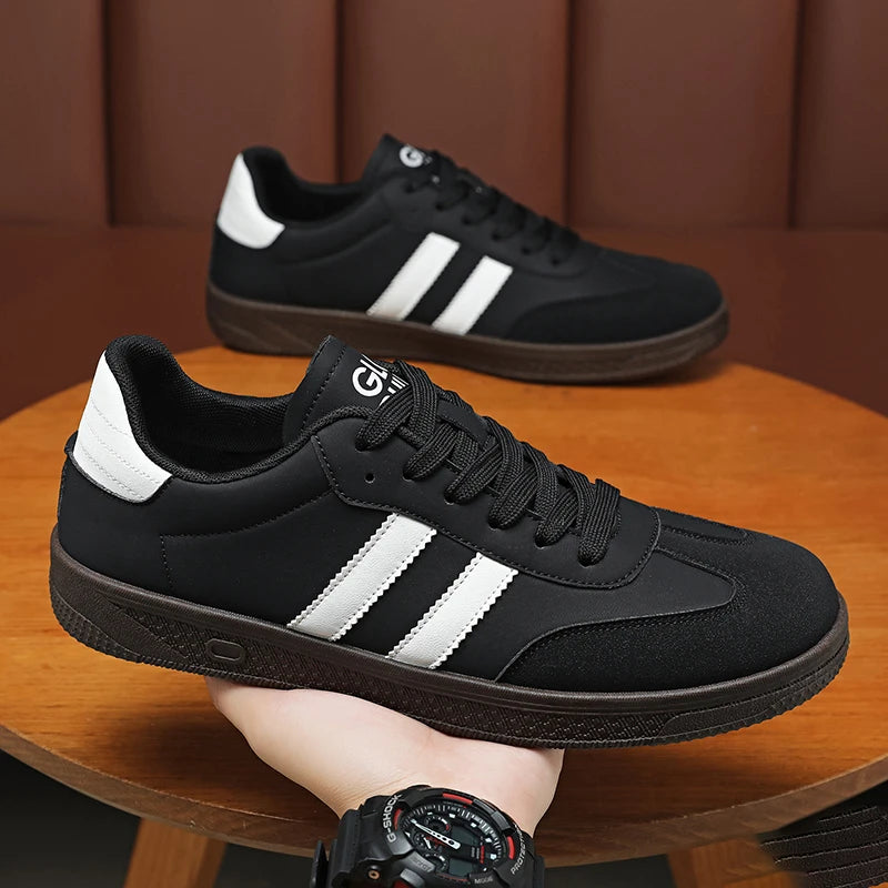 Mens Comfortable Lace Up Casual Board Shoes with Rubber Sole
