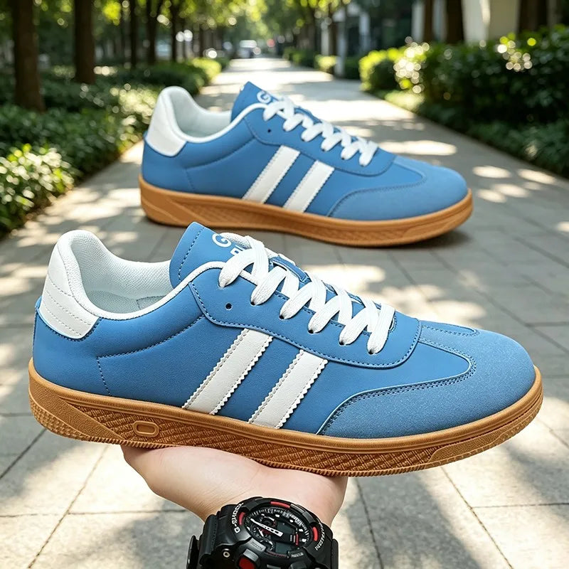 Mens Comfortable Lace Up Casual Board Shoes with Rubber Sole