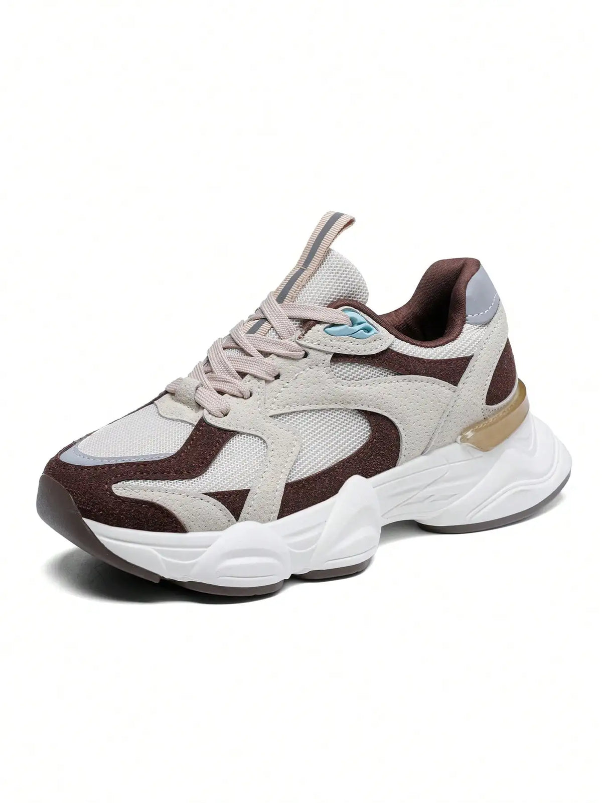 Women's Casual Sports Shoes, Stylish And Versatile Chunky Sneakers,Outdoor Travel Hiking Sports Shoes, Brown Urban Road Running Shoes