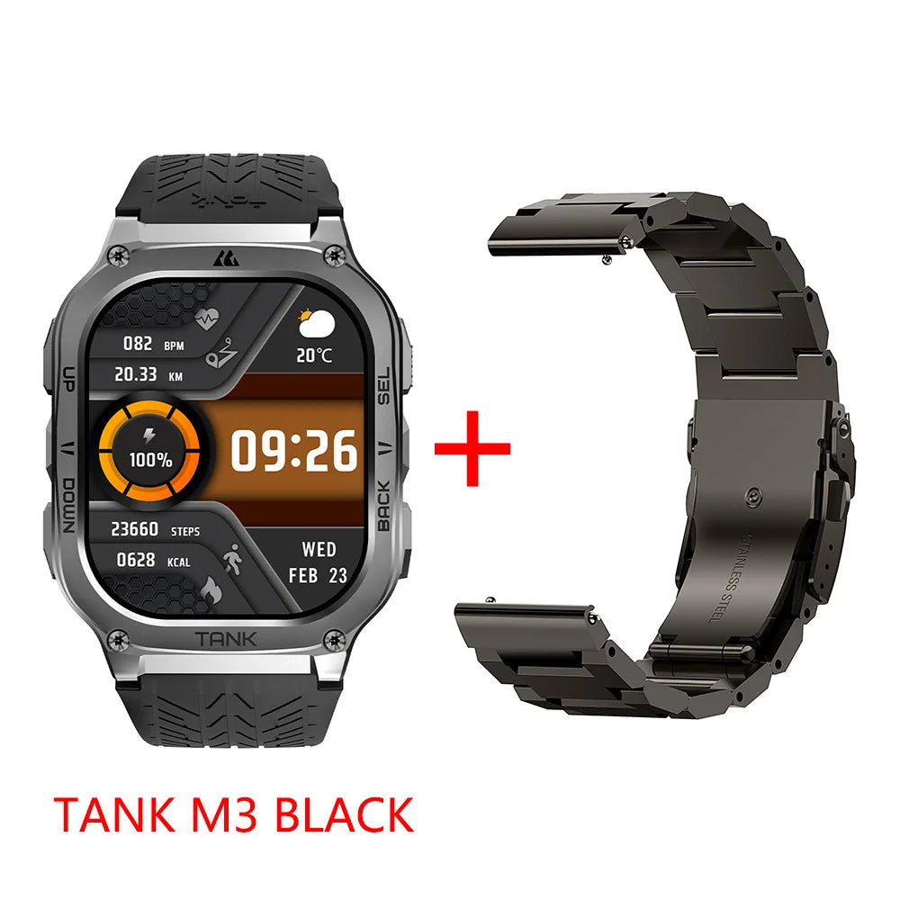 KOSPET Tank M3 AMOLED Smartwatch With Fitness Tracking And Bluetooth AOD