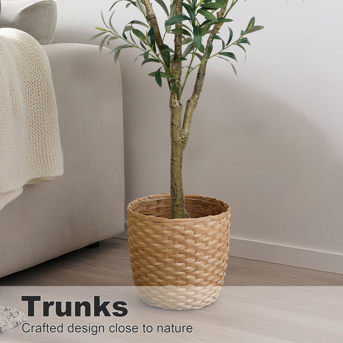Artificial Olive Tree 5 to 7 Feet Tall with Pot for Home Office Decor