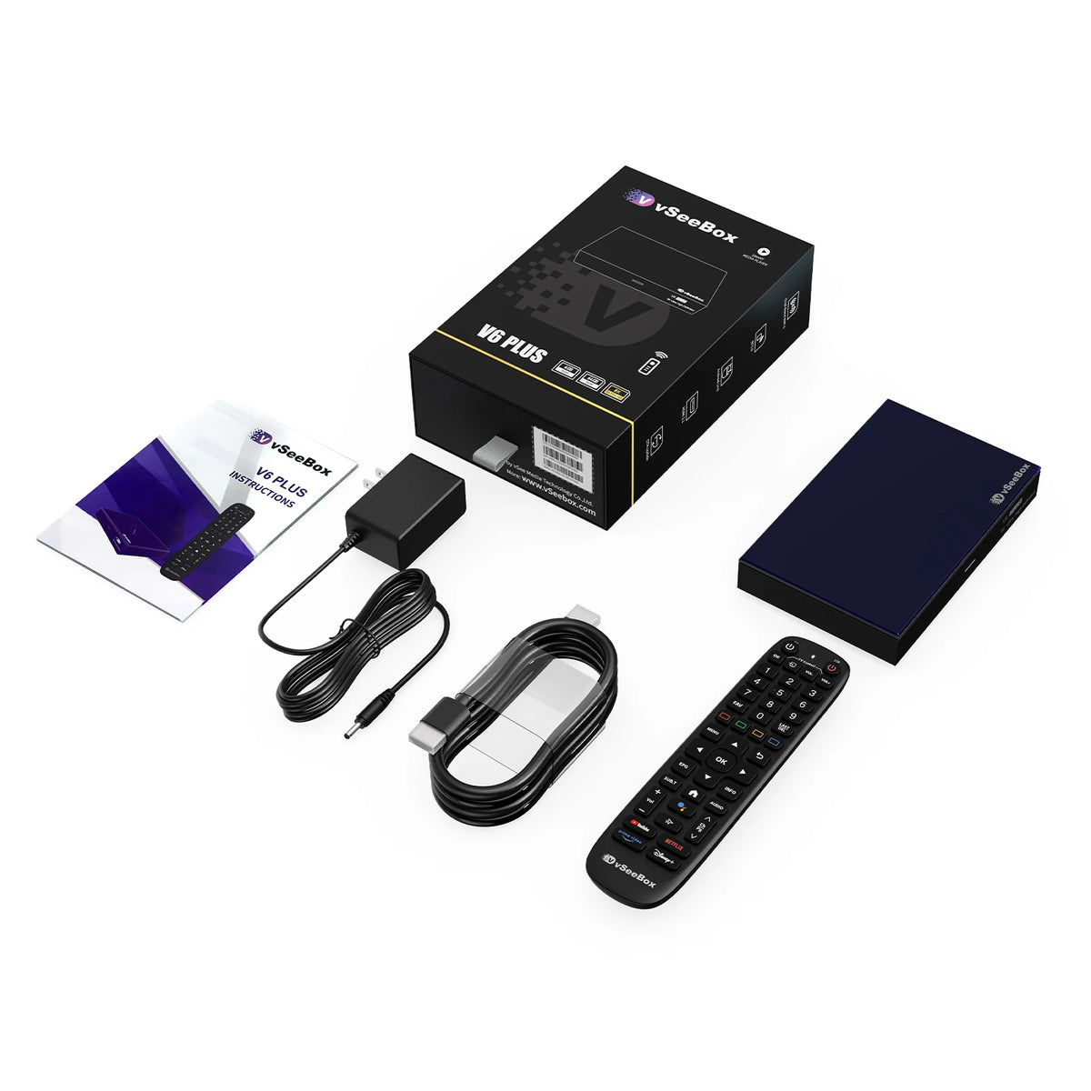 2026 vSeeBox V6 Plus 8K Android TV Box With Voice Control WiFi 6