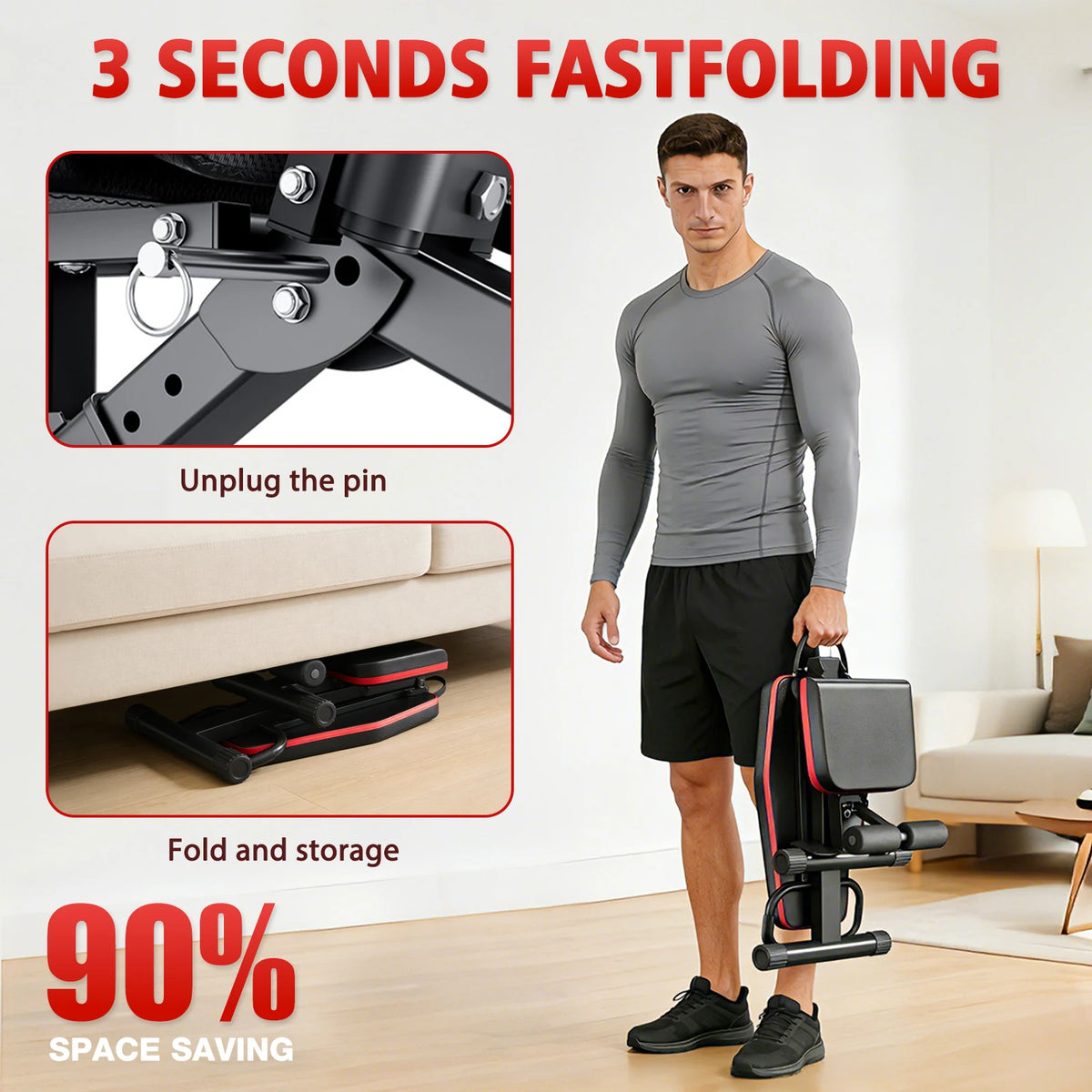 Adjustable Incline Decline Weight Bench for Home Gym Workouts