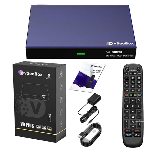 2026 vSeeBox V6 Plus 8K Android TV Box With Voice Control WiFi 6