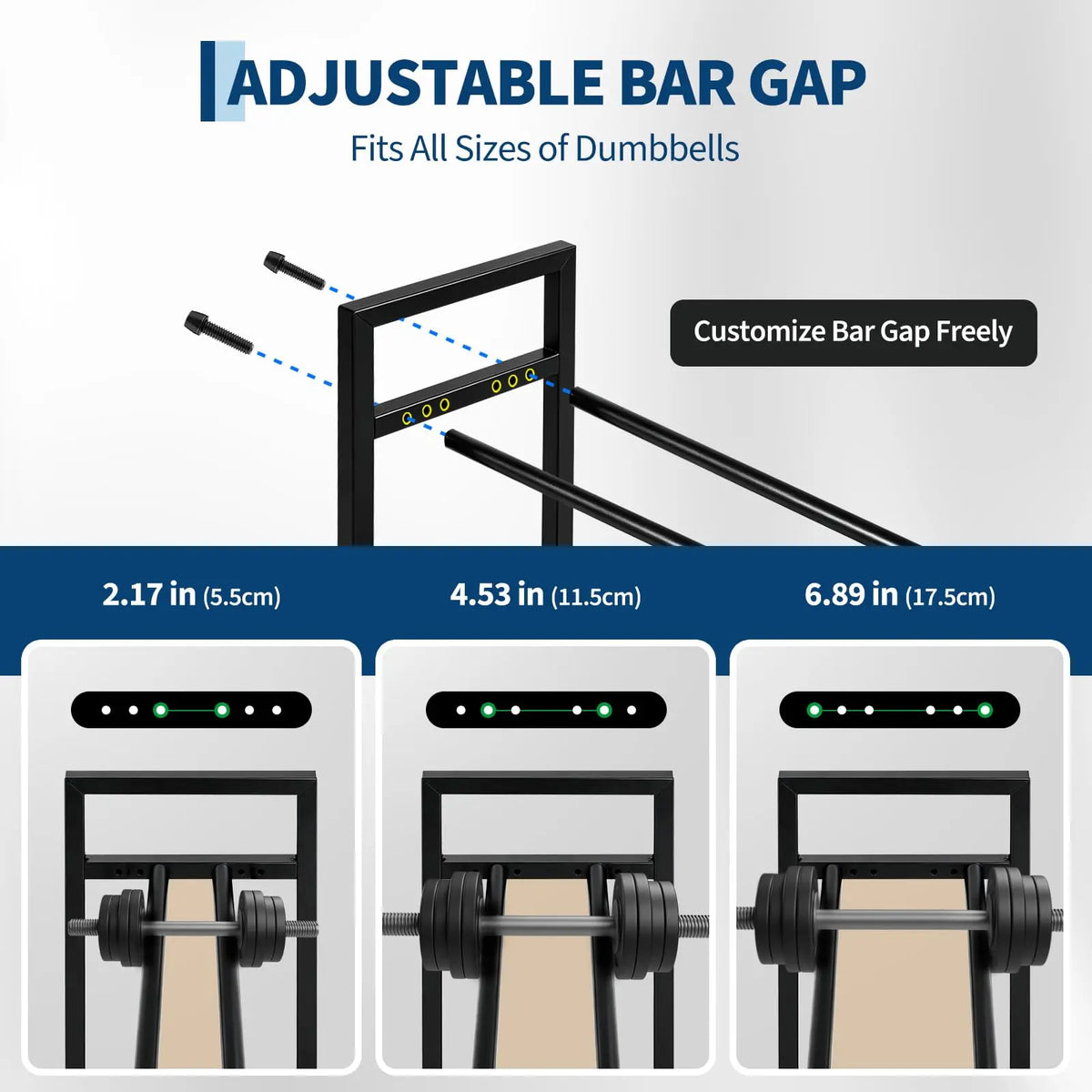 Dumbbell Rack 3 Tier 260 LB Per Tier Weight Rack 42.9 Inch For Home Gym