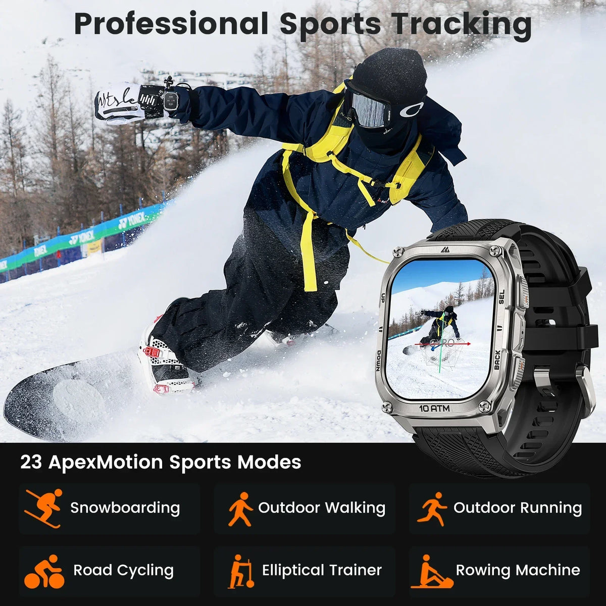 KOSPET Tank M4 Smartwatch With GPS, Offline Maps And 10ATM Waterproofing