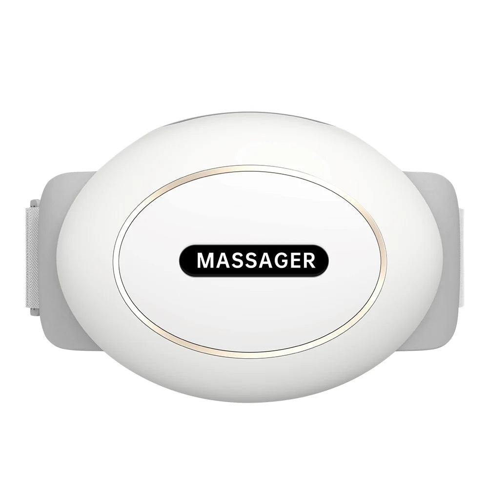 Electric Abdominal Massager with Heat, Rechargeable and Wireless Stomach Belly Tummy Massage Machine, Auto Shut-off, Constipation Indigestion, Relaxation, Adjustable Strap, Multiple-use for Waist Abdomen Back Neck Leg, Mum Gi
