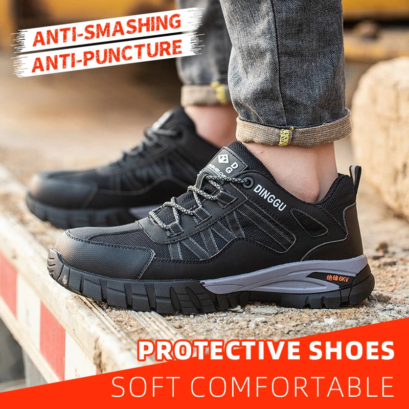 Steel Toe Work Boots for Men and Women with Puncture Resistant Sole