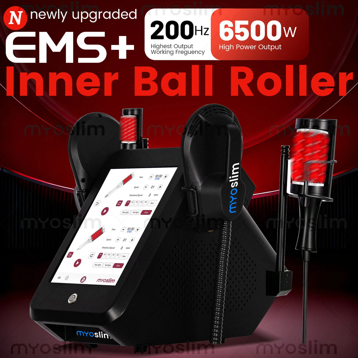 6500WPRO EMS Inner Ball Roller Body Sculpting Machine 360 Muscle Stimulator Massager RF Shaping Slimming Myoslim