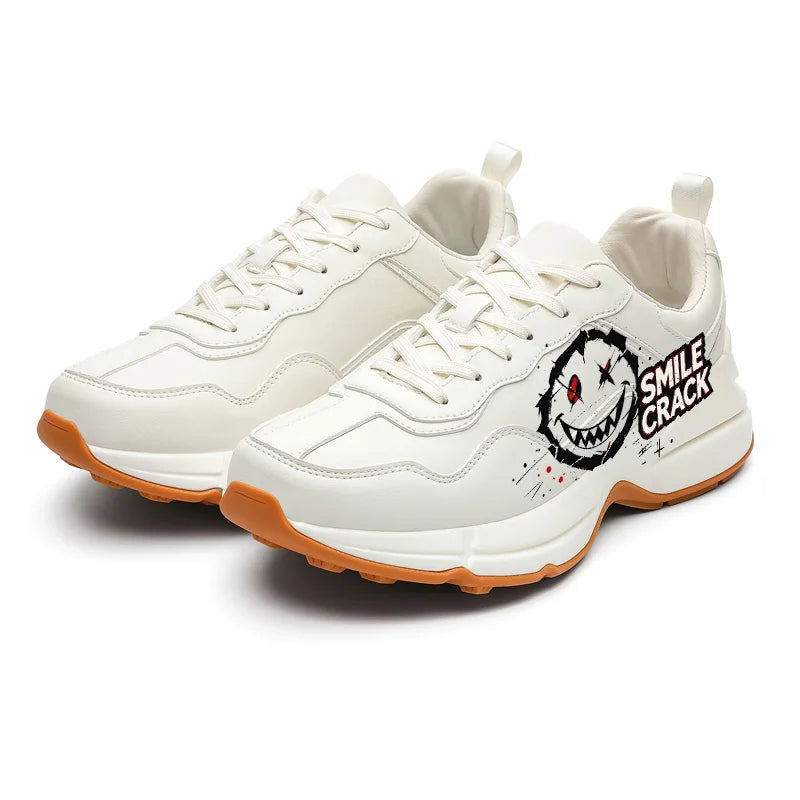 Mens Casual Sports Shoes Thick Sole Rubber Outsole Sneakers