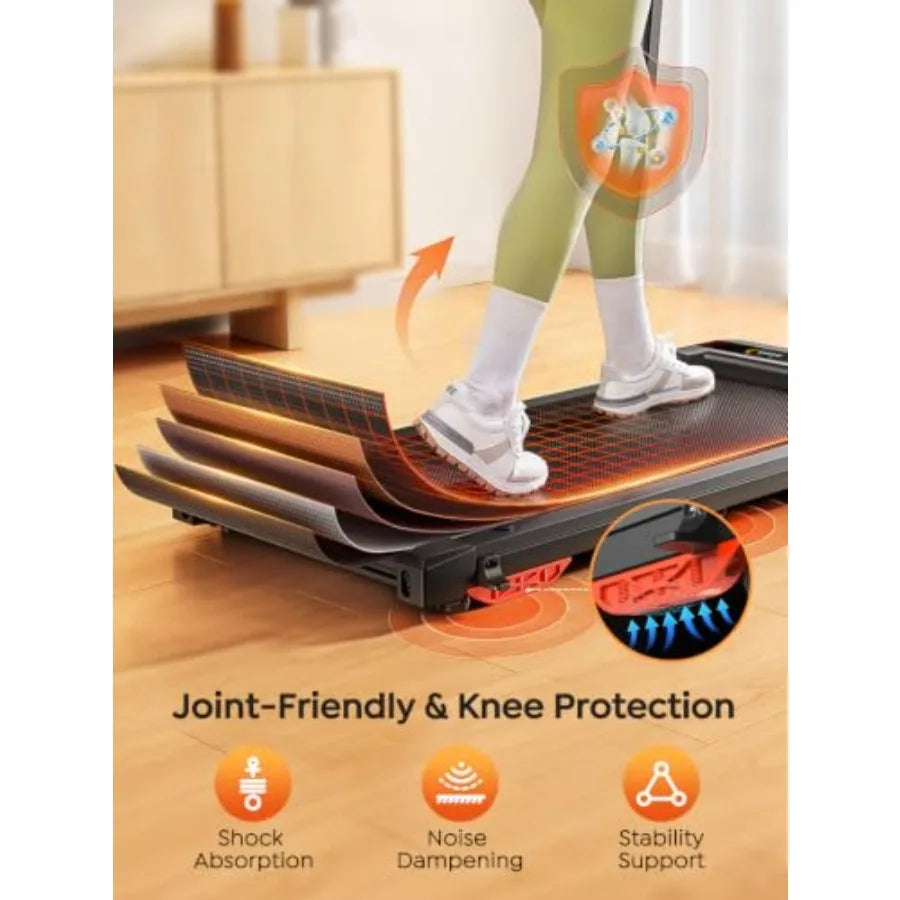 Foldable 4 In 1 Walking Pad Treadmill With 9 Percent Incline And Handlebar