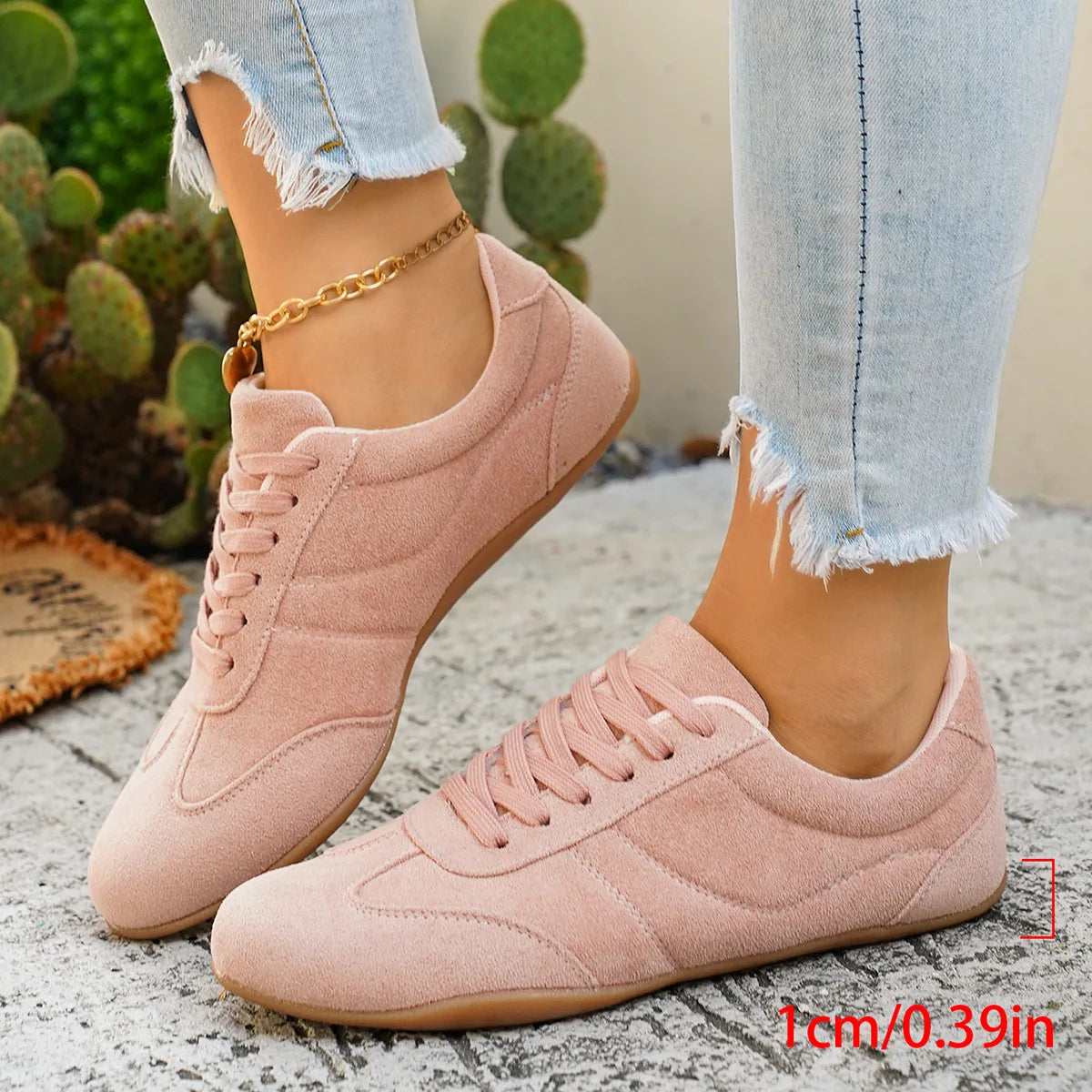 Womens Round Toe Casual Flats Soft Non Slip Walking Shoes