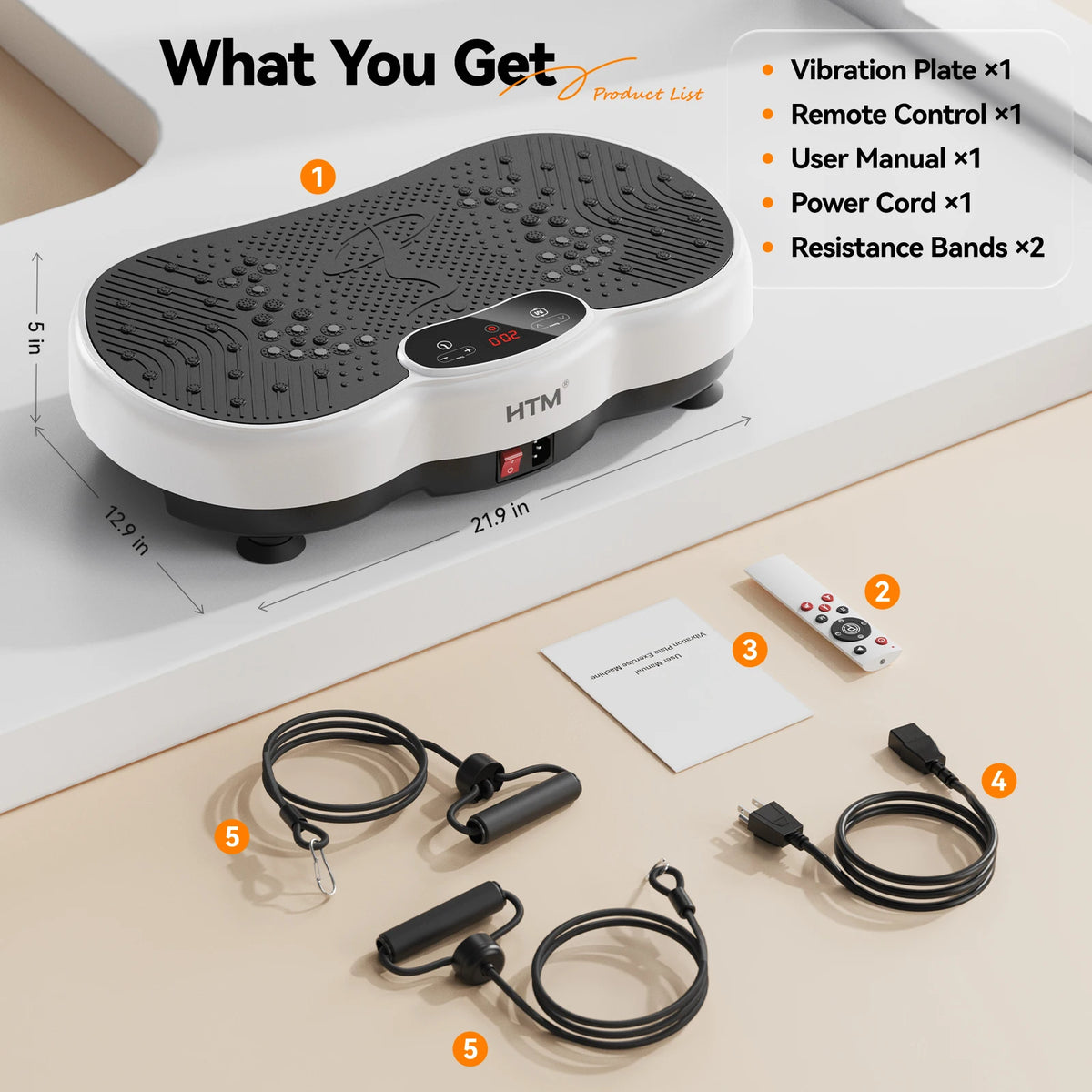 Vibration Plate Exercise Machine With 120 Speed Levels and LED Display