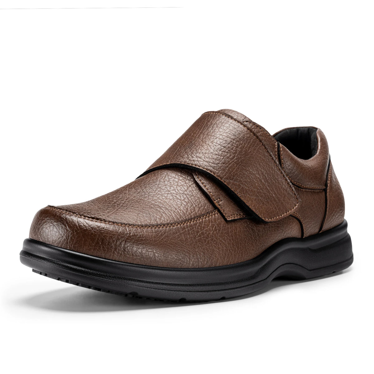FitVille Mens Wide Toe Box Oxford Walking Shoes With Arch Support