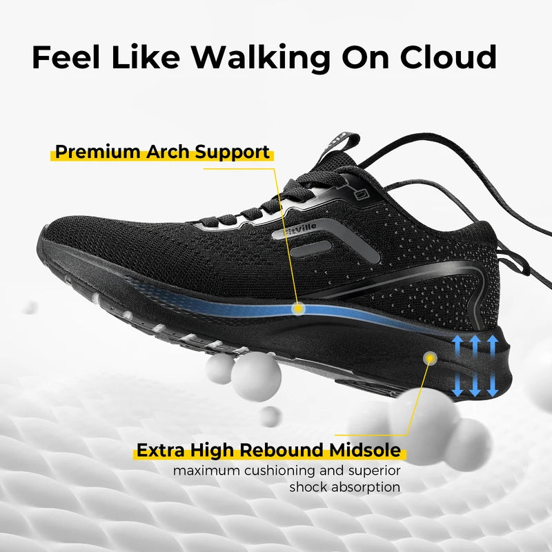 Mens Wide Running Sneakers for Swollen Feet Breathable Lightweight Shoes