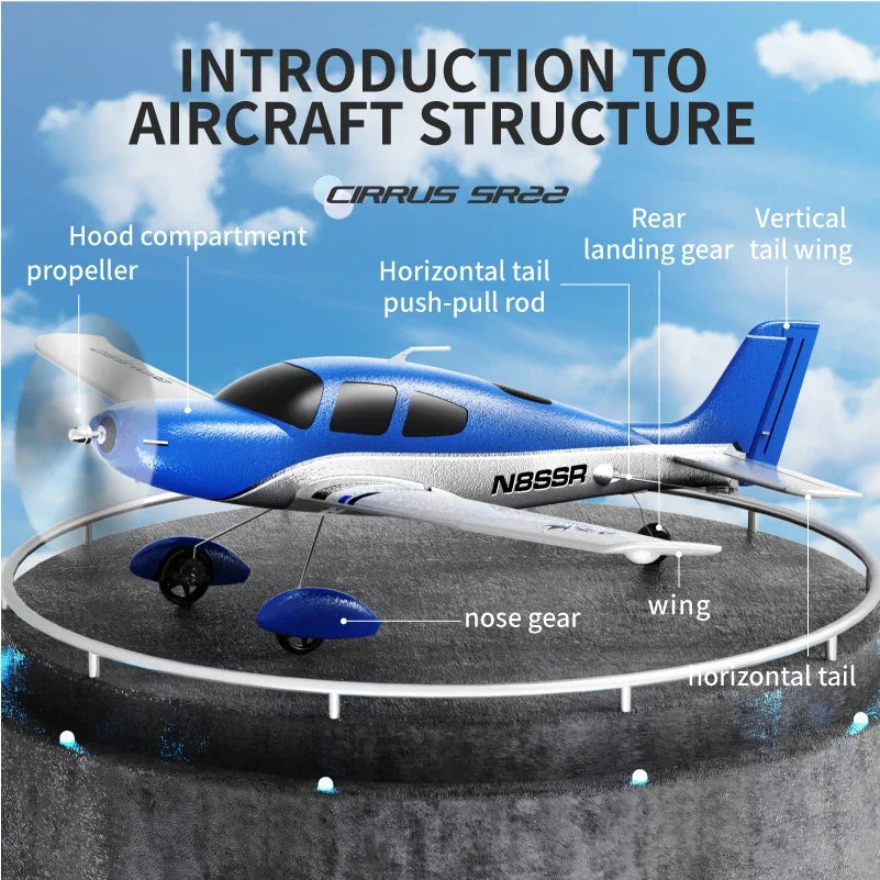 4CH RC Plane QIDI580 Brushless Stunt Glider 2.4G Remote Control Aircraft EPP Foam Fixed Wing Airplane Model Toys
