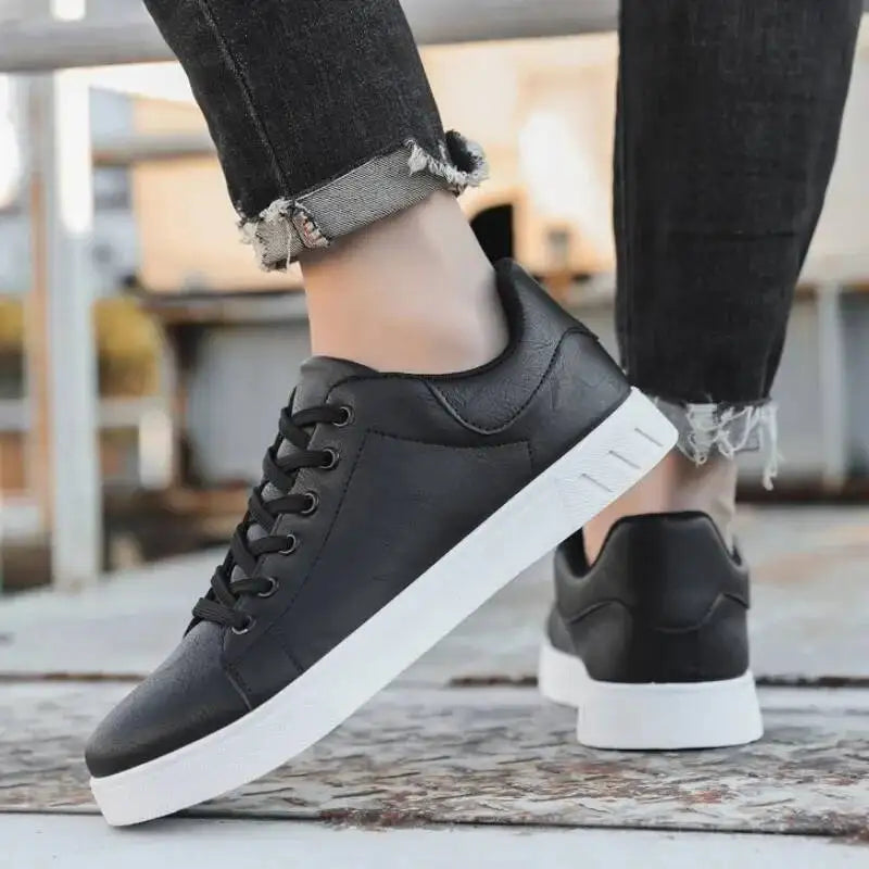 Mens Casual Leather Loafers, Classic Spring Summer Flat Shoes