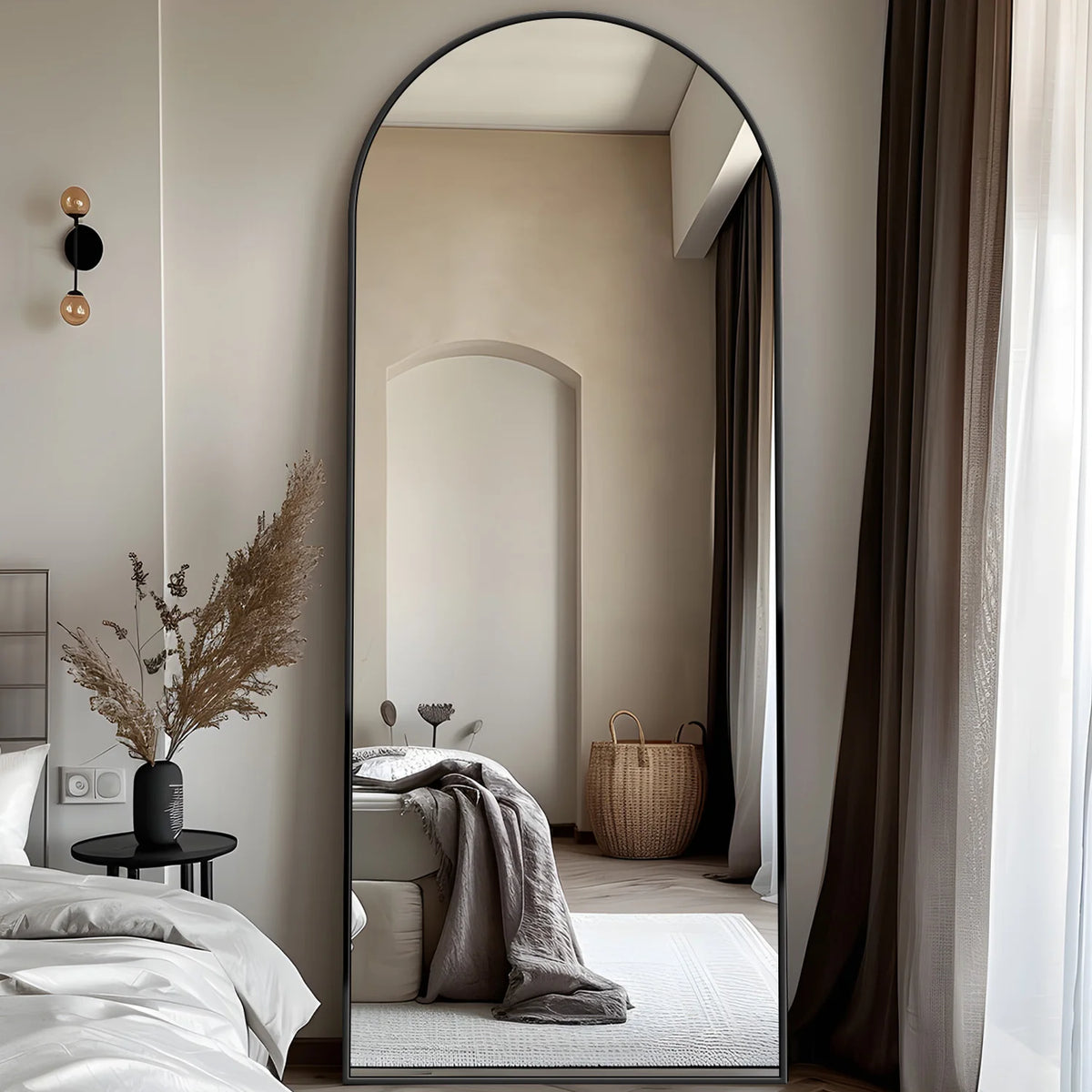 Full Length Floor Mirror 58 Inch Oversized Body Mirror With Stand
