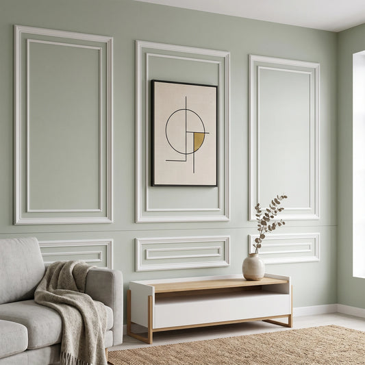 Peel And Stick Double Frame Wainscoting Wall Molding Kit 3 Sets