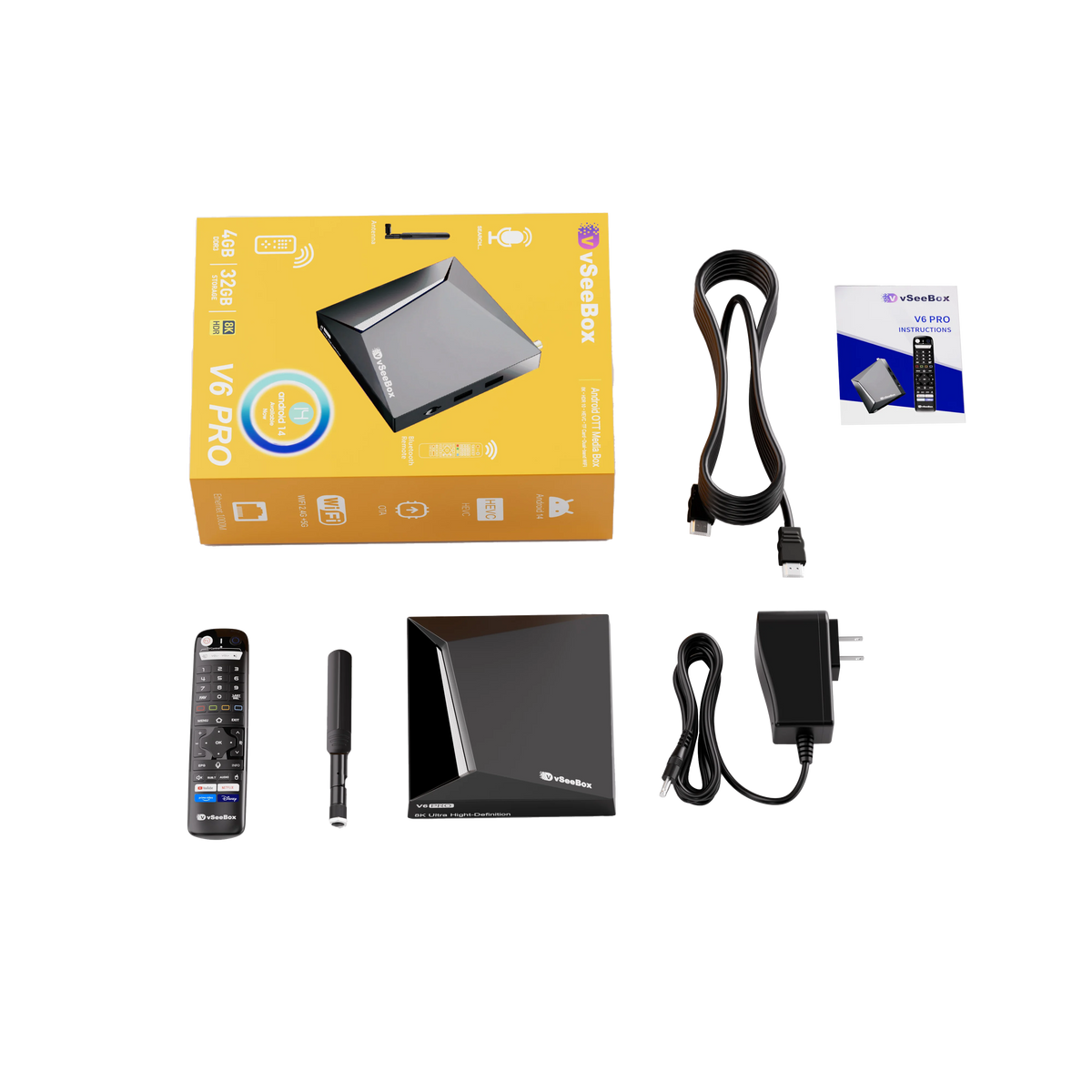 VSeeBox V6 Pro 8K Android TV Box 4GB RAM 32GB Storage