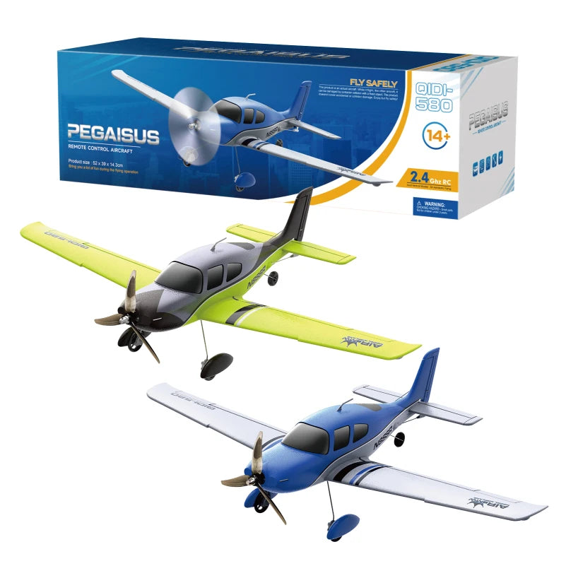 4CH RC Plane QIDI580 Brushless Stunt Glider 2.4G Remote Control Aircraft EPP Foam Fixed Wing Airplane Model Toys