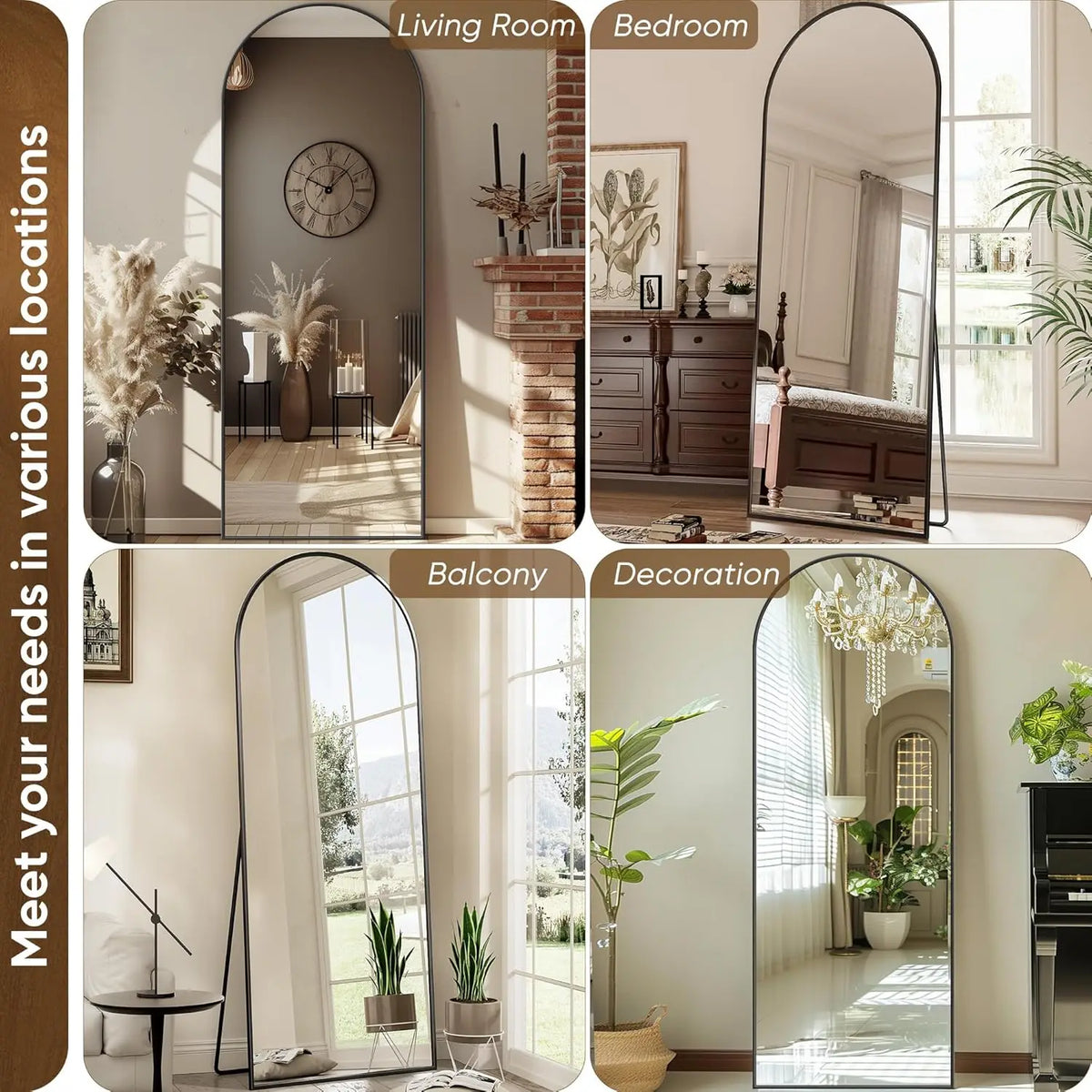 Full Length Floor Mirror 58 Inch Oversized Body Mirror With Stand