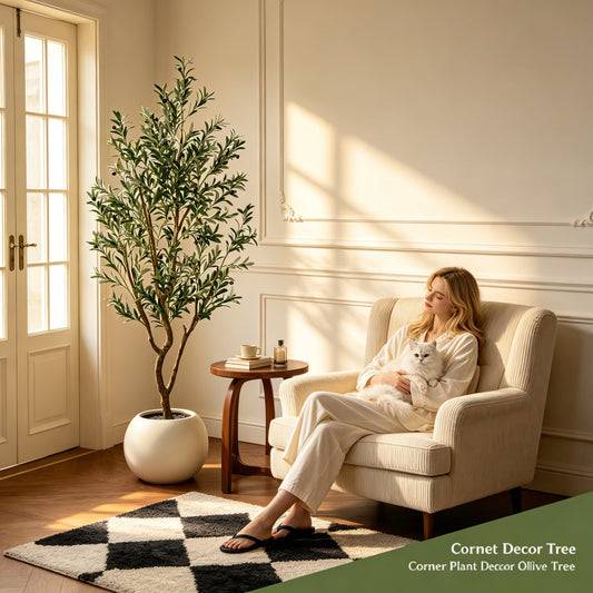 Artificial Olive Tree 5 to 7 Feet Tall with Pot for Home Office Decor