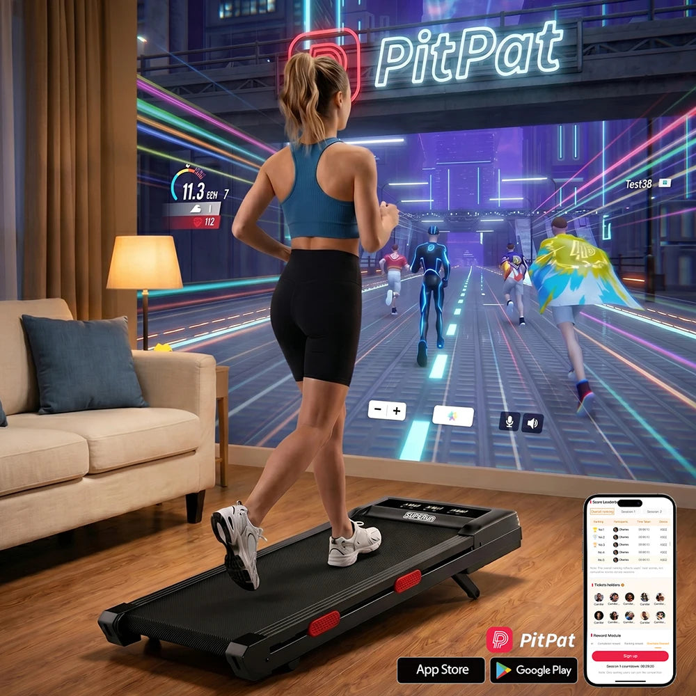 3.0HP Raceable Walking Pad Under Desk Treadmill with 9% Incline Adjustable Speed 1-6KM/H LCD Screen Display 136KG Load For Home