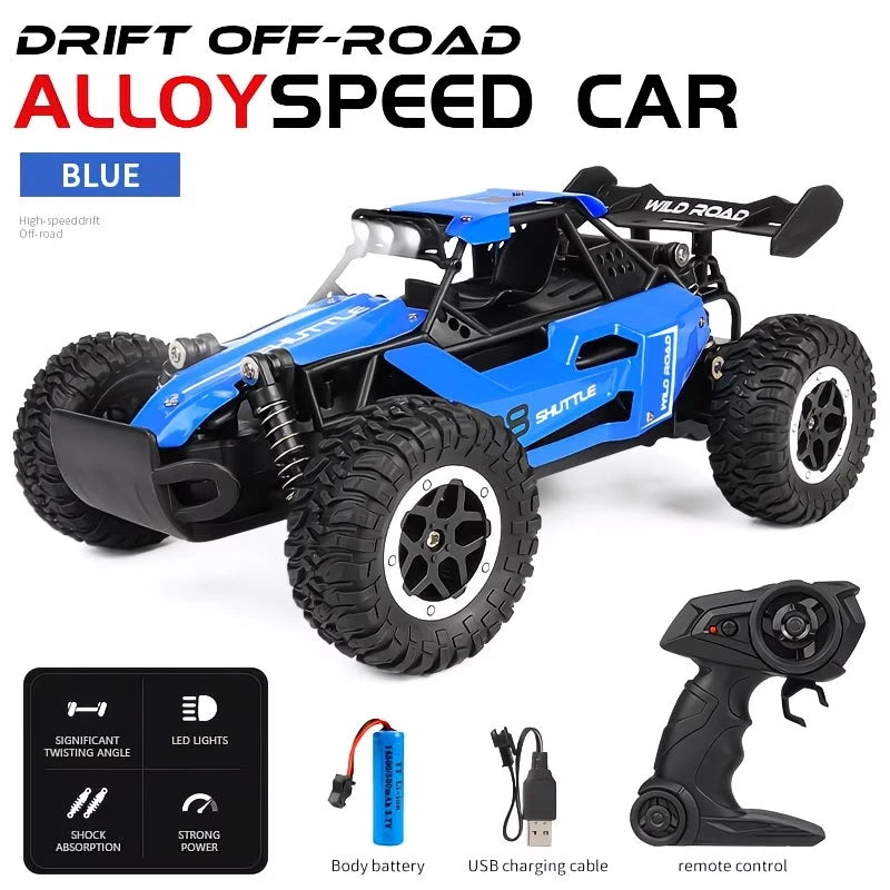 1 to 16 Scale Alloy RC Off Road Buggy with LED Lights and Remote Control