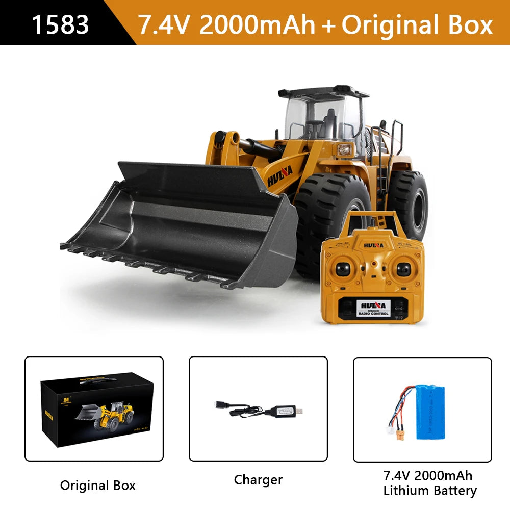 Huina 1583 RC Bulldozer 22 Channel Remote Control Engineering Truck