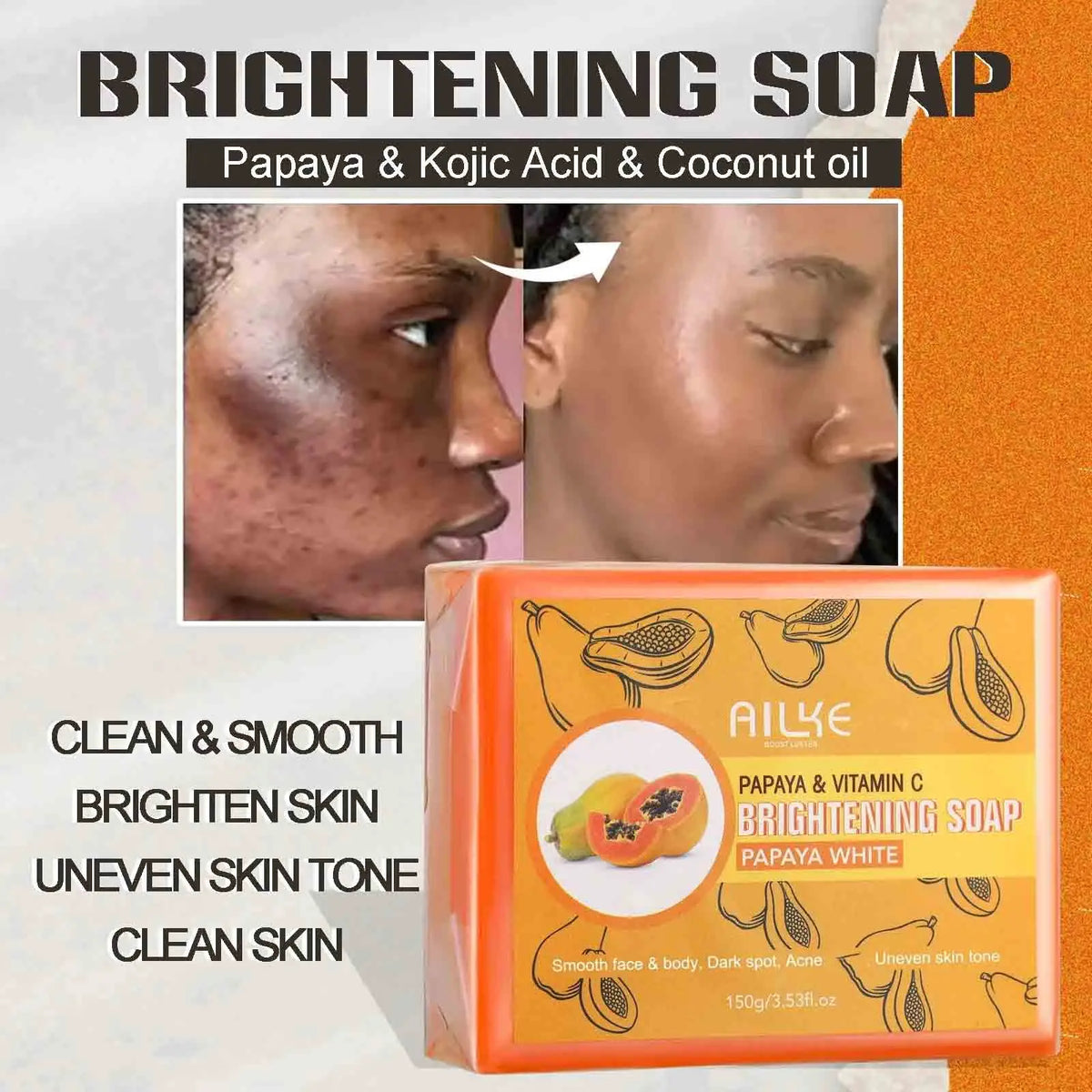 AILKE Collagen Whitening Kit, Skin Moisturizer, Hydration, Remove Dark Spots, Sun Spots, Freckles, Melanin, Even Skin Tone