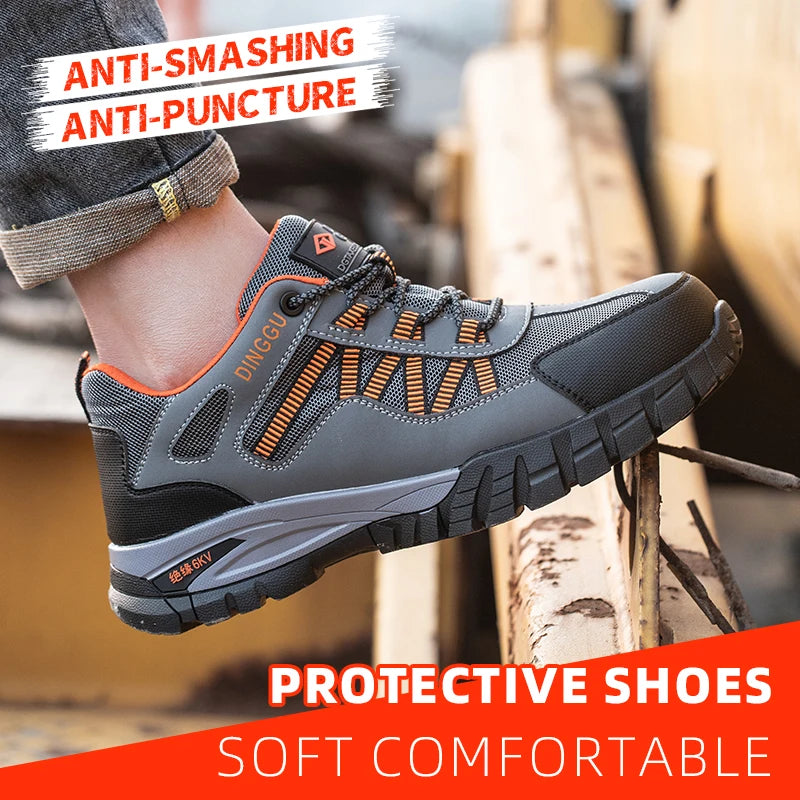 Steel Toe Work Boots for Men and Women with Puncture Resistant Sole
